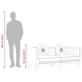 Sofa 2-osobowa z poduszkami, ciemnozielona, aksamit