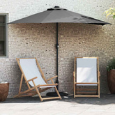 Parasolka ogrodowa Antracyt 294 x 150 x 224 cm Poliester i Stal