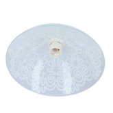 Lampa wisząca Bilbao szklana pojedyncza biała do jadalni z kloszem E27