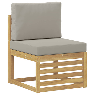 Zestaw sof na zewnątrz 6 szt. Biały i jasnoszary Poliester