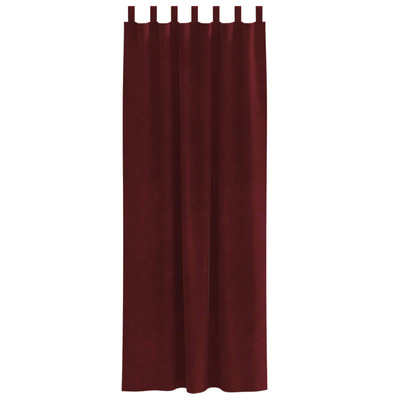 Zasłony zaciemniające 2 pcs Czerwone wino 140 x 245 cm Aksamit