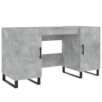 vidaXL Biurko, szarość betonu, 140x50x75 cm, materiał drewnopochodny wariant 9