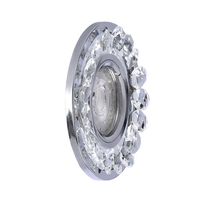 Oprawa Stropowa Okrągła Kryształ Chrom na żarówkę Gu10 + Led obramówka Candellux Sk-94 2273617