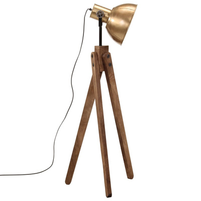 Lampa stojąca, 25 W, antyczny mosiądz, 45x45x120 cm, E27