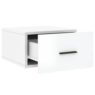 vidaXL Wiszące szafki nocne, 2 szt., białe z połyskiem, 35x35x20 cm model standard