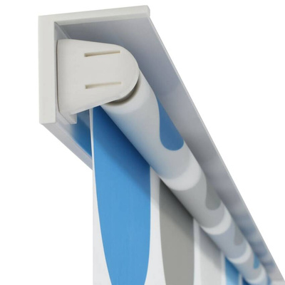 vidaXL Roleta prysznicowa 140 x 240 cm, wzór w koła