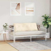 Poduszka na plecy Kremowy 140 x 50 cm Tkanina sztruksowa