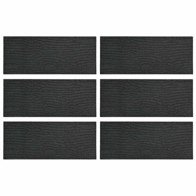 Kamień kroczący 6 pcs Czarny 60,5 x 25 x 2 cm Guma