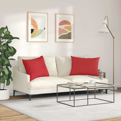 Poduszki na sofę 2 pcs Czerwony 70 x 50 cm tkanina