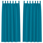 Firany blackout z kółkami 2 pcs Turkusowy 225 x 140 cm