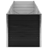 Podwyższona donica, antracyt, 240x80x77 cm, galwanizowana stal