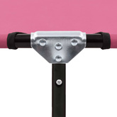 vidaXL Składany leżak, stal, różowy