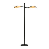 Lampa stojąca LOTUS LP2 BLACK/RATTAN