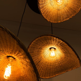 Lampa Wisząca Boho 3 Kapeluse z Bambusa Abruzzo Isabella 40cm E27