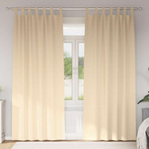 Firany blackout z kółkami 2 pcs Kremowy 245 x 140 cm Poliester