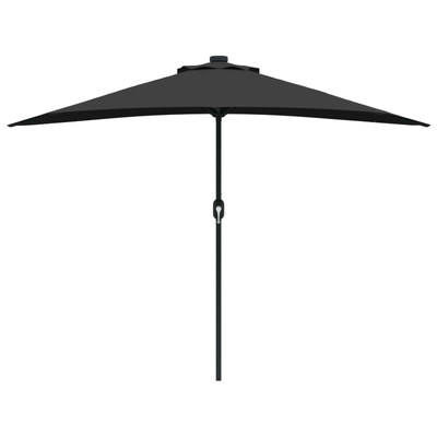 Parasolka ogrodowa Czarny 294 x 150 x 224 cm Poliester i Stal