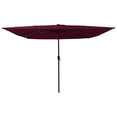 Parasolka ogrodowa Bordeaux Czerwony 295 x 295 x 245 cm