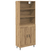 Highboard 2 szt. Dąb rzemieślniczy 69,5 x 32,5 x 180 cm