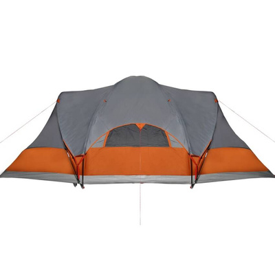 vidaXL Namiot rodzinny tipi, 8-os., szaro-pomarańczowy, wodoszczelny model standard