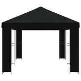 Altana ogrodowa 6 x 3 m Czarny Poliester i Stal 190