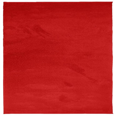 vidaXL Dywan OVIEDO z krótkim włosiem, czerwony, 200x200 cm