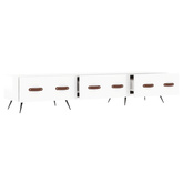 vidaXL Szafka pod TV, wysoki połysk, biała, 150x36x30 cm