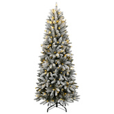 Sztuczna choinka, ośnieżona, 300 lampek LED, 240 cm
