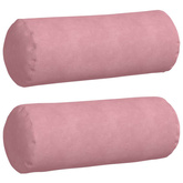 Poduszki Wałkowe 2 pcs Różowy ? 25 x 70 cm Tkanina sztruksowa
