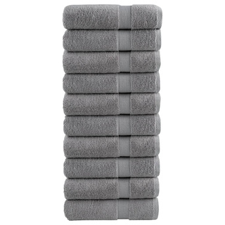 Ręczniki premium, SOLUND 10 szt., szare, 100x150 cm, 600 g/m?
