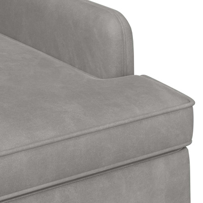 Sofa dwuosobowa z guzikowym pikowaniem jasnoszary Welur