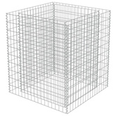 vidaXL Podwyższona donica gabionowa, galwanizowana stal, 90x90x100 cm