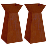 Donica słupowa 2 pcs Srebrny 35 x 35 x 73 cm