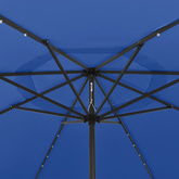 Parasol ogrodowy z LED, 400 cm, niebieski