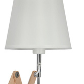 Kinkiet biały chrom/drewno regulowany 40W E27 Mito Candellux 21-75437