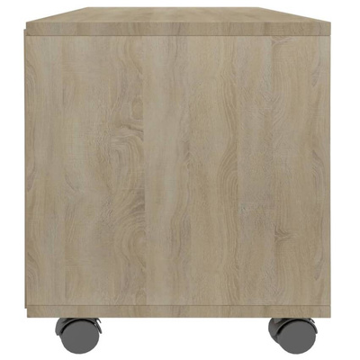 vidaXL Szafka pod TV, dąb sonoma, 90x35x35 cm, materiał drewnopochodny