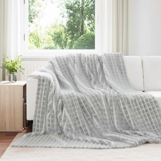 Koce narzutowe 6 pcs Szary 240 x 220 cm Polar