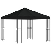 Altana 3 x 3 m Czarny Poliester i Stal 190 gsm