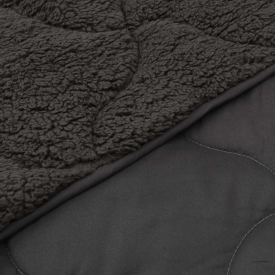 Zimowa Kołdra Antracyt 155 x 220 cm Mikrofibra i Fleece Teddy