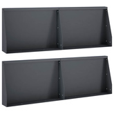 Mur oporowy 4 szt. 60 x 12 x 30 cm Stal antracytowy