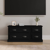 vidaXL Szafka pod TV, czarna, 100x35,5x45 cm, materiał drewnopochodny