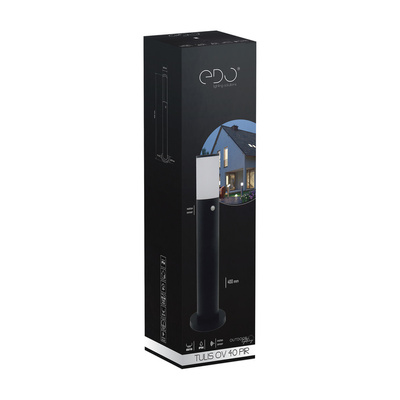 Słupek ogrodowy  z czujnikiem ruchu TULIS OV 40 SENSOR GU10 czarny IP54  EDO777471 EDO Solutions