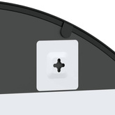 vidaXL Lustro ścienne, czarne, 80x140 cm, zakończone łukiem, żelazo