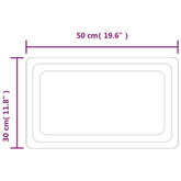 vidaXL Lustro łazienkowe z LED, 50x30 cm