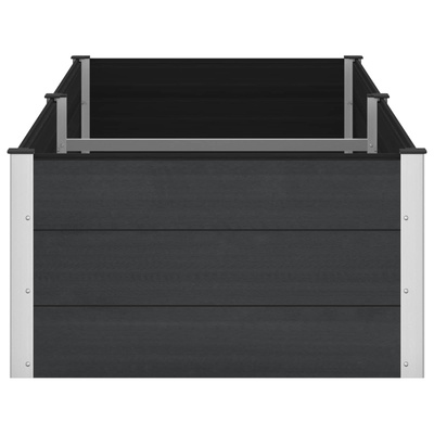 Podniesiona rabata ogrodowa Czarny 250 x 100 x 54 cm