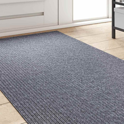 Chodnik dywanowy Jasnoszary 80 x 250 cm tkanina