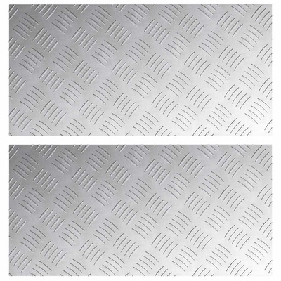 Stopień Prostokątny 2 pcs Srebrny 60 x 30 cm Aluminium