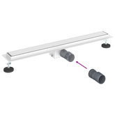 2 w 1 Odwodnienie prysznicowe Srebrny 80 cm Stal nierdzewna 304
