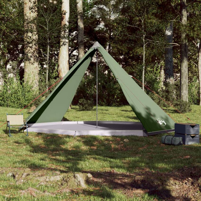 vidaXL Namiot rodzinny tipi, 8-osobowy, zielony, wodoszczelny