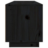 vidaXL Szafka pod TV, czarna, 100x34x40 cm, lite drewno sosnowe