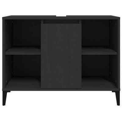 vidaXL Szafka pod umywalkę, czarna, 80x33x60 cm